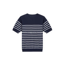 Men's Knitted Stripe Polo Shirt